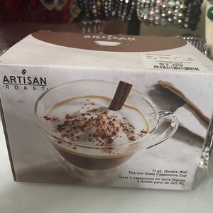 Artisan Roast Double-Wall Cappuccino Cup - Clear Glass